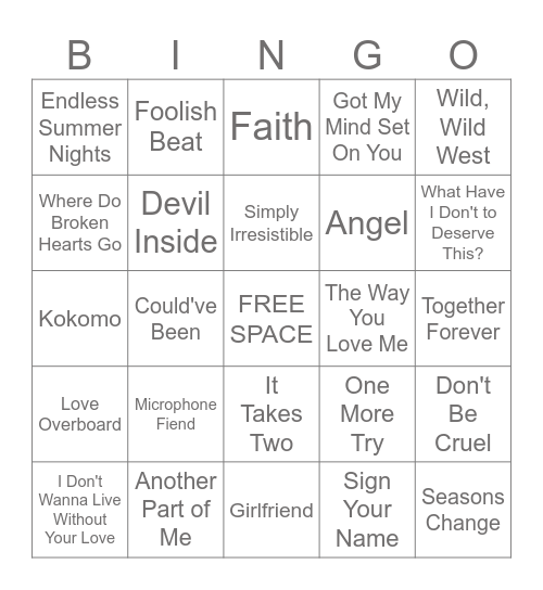 5/18/2026 "1988" Bingo Card
