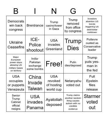 2026 Bingo - Isaac Bingo Card