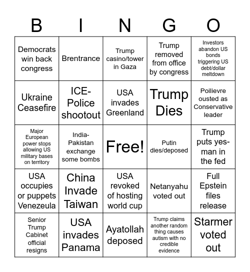 2026 Bingo - Isaac Bingo Card