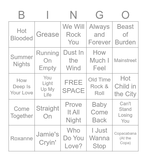5/25/2026 "1978 Bingo Card