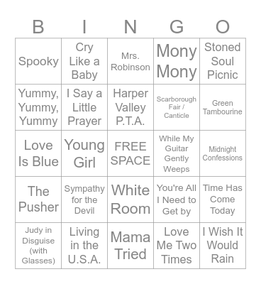 6/1/2026 "1968" Bingo Card