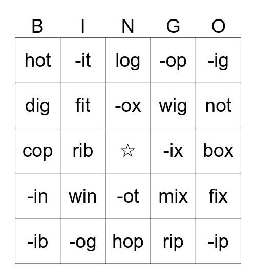 Review Unit 4 - 6 Bingo Card