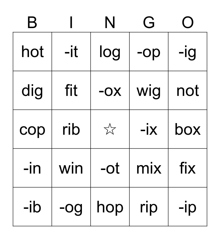 Review Unit 4 - 6 Bingo Card