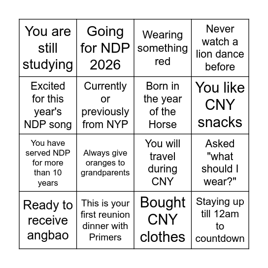 Bingo Card