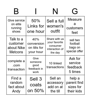 585 SERVICE BINGO Card