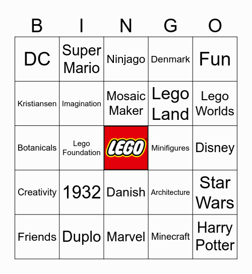 LEGO BINGO Card