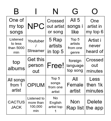 wrapped Bingo Card
