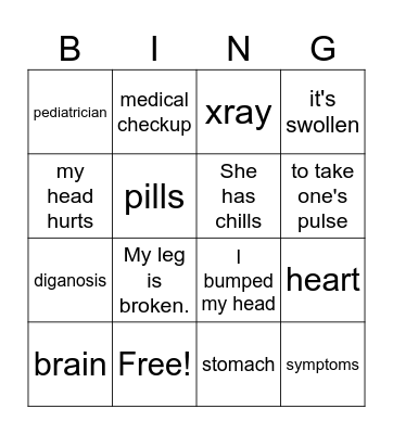 La consulta médica Bingo Card
