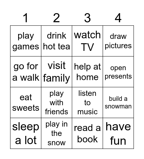 Did you...? Yes, I did. No, I didn't. Bingo Card