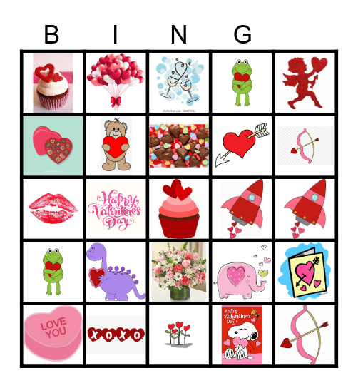 Valentines Day Bingo Card