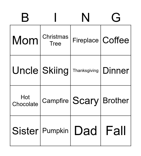 ASL Bingo Card