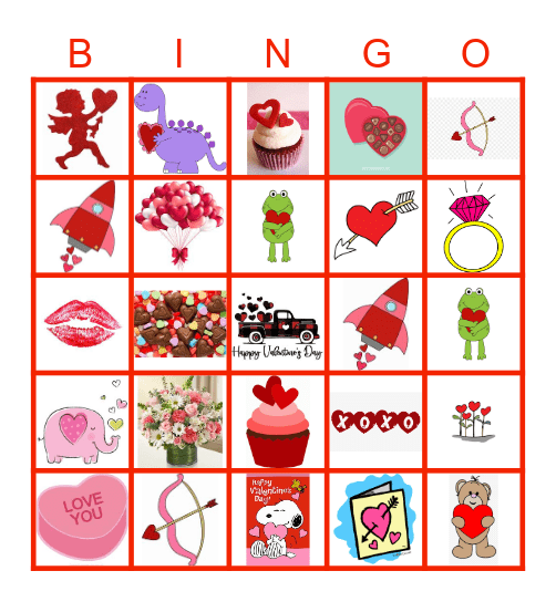 Valentines Day Bingo Card