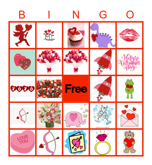 Valentines Day Bingo Card