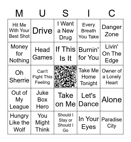 80s-90s Cult Classics! Bingo Card