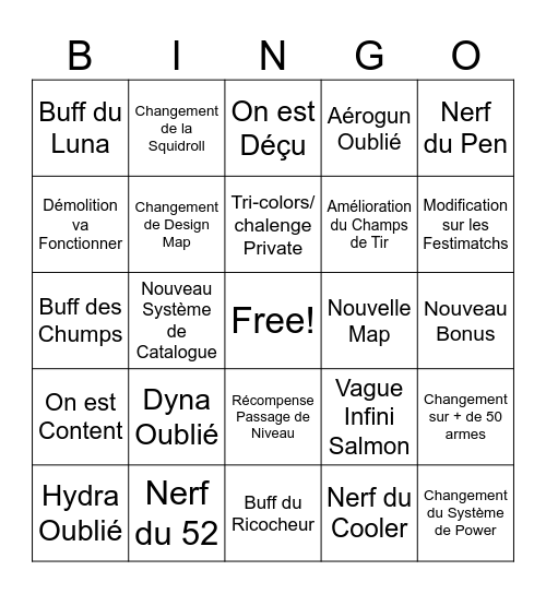 MAJ Splatoon3 11.0.0 Bingo Card