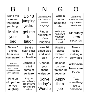 Lockout Bingo Card