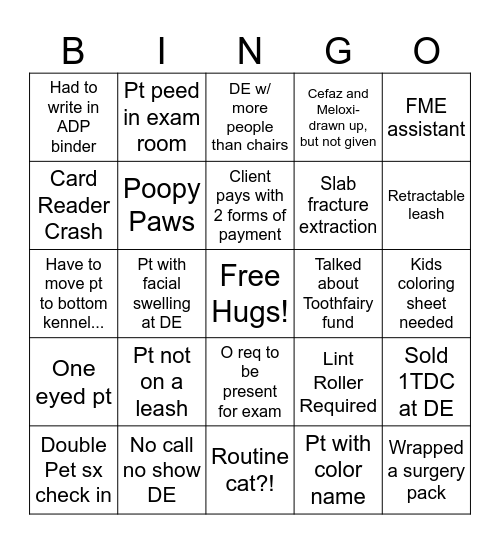 Pet Dental Peoria Bingo Card