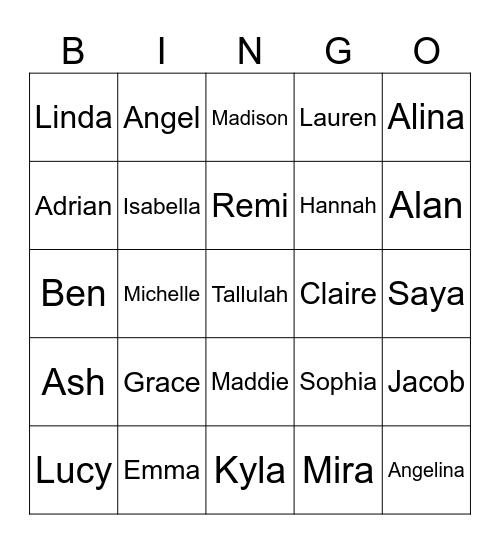 Meetup bingo!!! Bingo Card