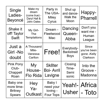 RKO - Hit The Note Music Bingo Card