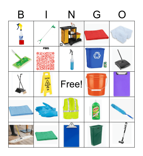 Custodial Class Bingo Card