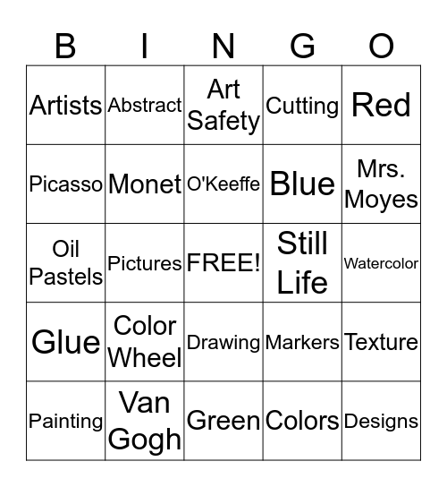 ART BINGO Card