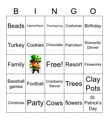 MySync Memories Bingo Card
