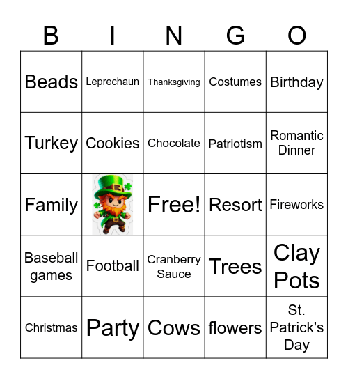 MySync Memories Bingo Card