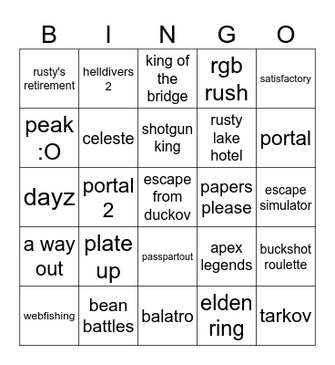 rus doomer's bingo card :D Bingo Card
