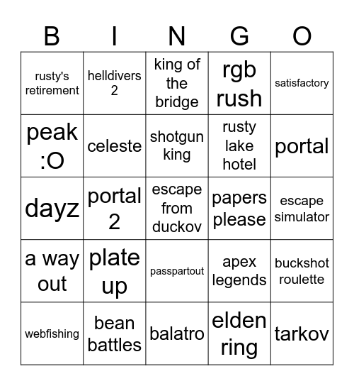 rus doomer's bingo card :D Bingo Card