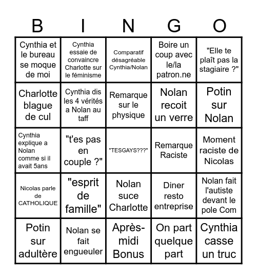 Bingo Nono En Stage Bingo Card
