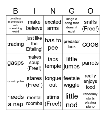 Goose Bingo Card