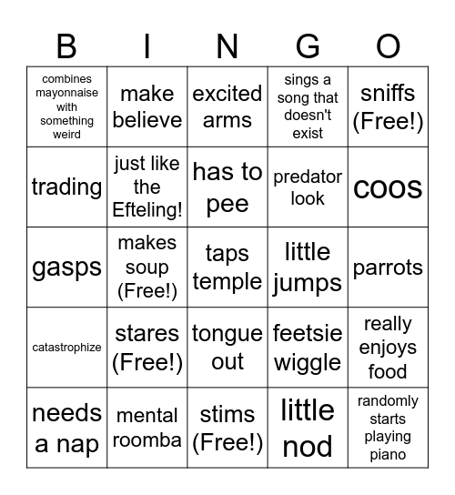 Goose Bingo Card