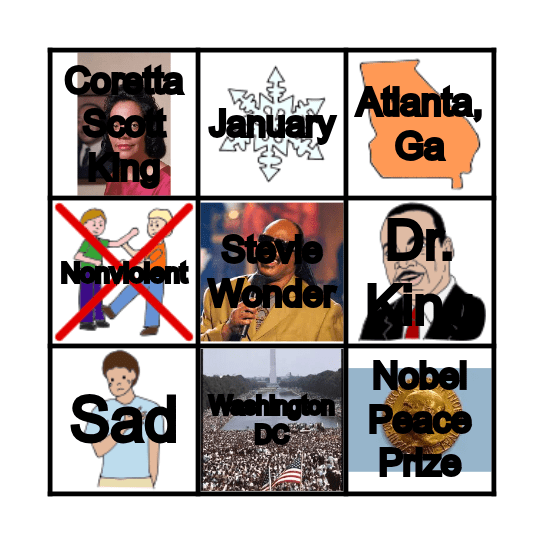 MLK Bingo Card