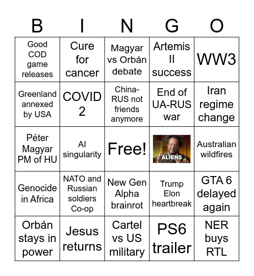 Fortune cookies 2026 Bingo Card