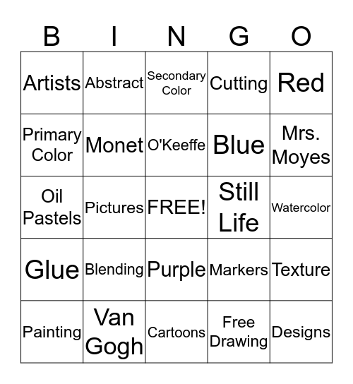 ART BINGO Card