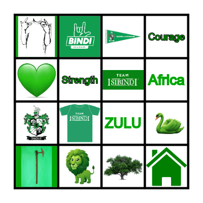Isibindi Bingo Card