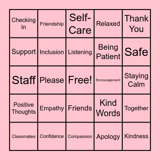 Valentine's Day Bingo Card