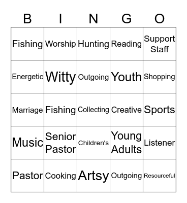 United Pastors Network 2013 Bingo Card