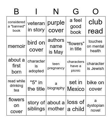 May's Book Bingo Card