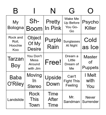 Trouvaille Music Bingo - Stranger Things Bingo Card