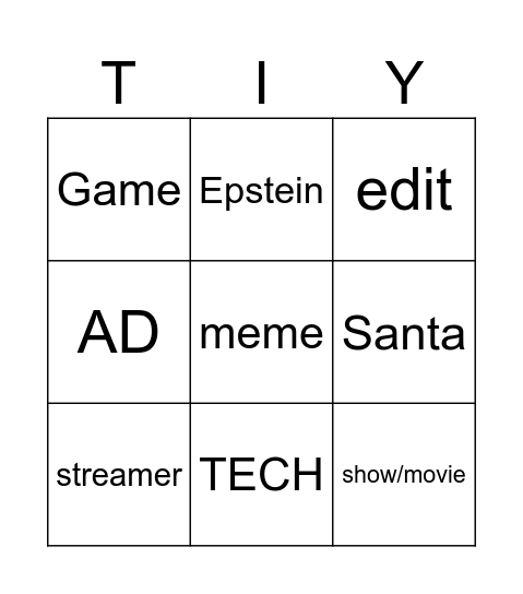 epstein rapes Kaine morgan Bingo Card