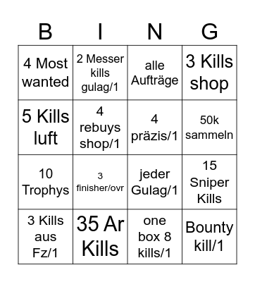 Sebi x Vano x Sabrina Bingo Card