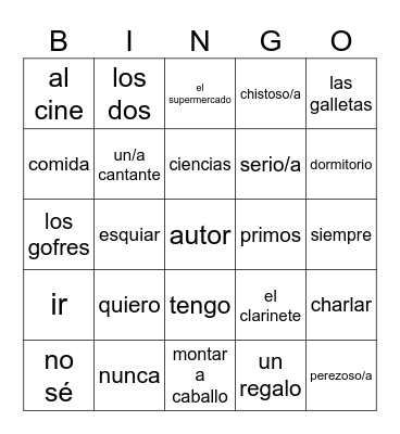 ¡ESTRELLA DEL DÍA! T2 Bingo Card