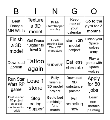 New Years Bingo 2026 Bingo Card