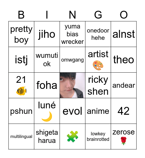 ˚✧₊⁎c h i a   b i n g o⁎⁺˳✧༚ Bingo Card
