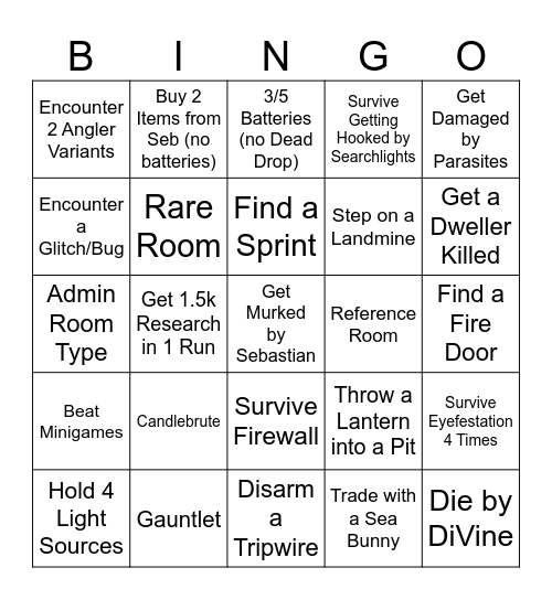 Pressure Bingo #2 Bingo Card