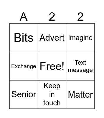 S10 vocab check Bingo Card