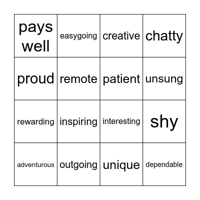 Bingo! Bingo Card