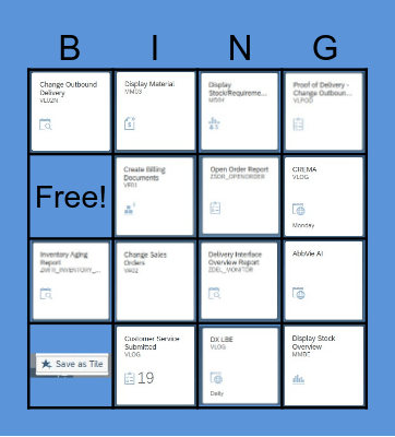 OUS CLP BINGO card 2 Bingo Card