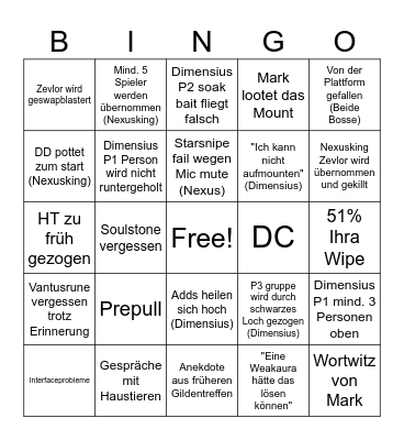 KSC Prepatch Raid Bingo Card